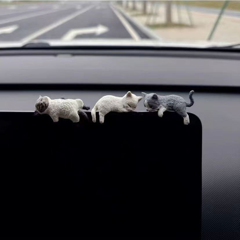 Bezaubernd Schläfrige Katzen-Auto-Ornament