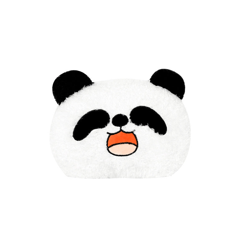 Auto-Sitzkissen Winter Plüsch Süßer Cartoon Panda Sitzbezug