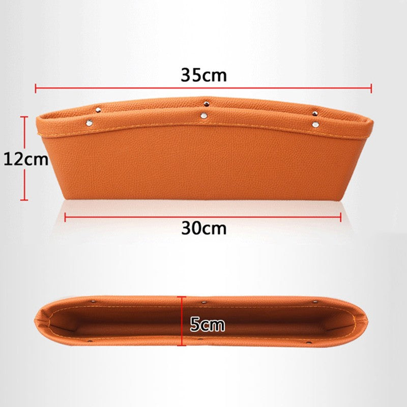 Auto-Organizer Box Caddy Catcher aus PU-Leder - Aufbewahrungstasche für Sitzlücken