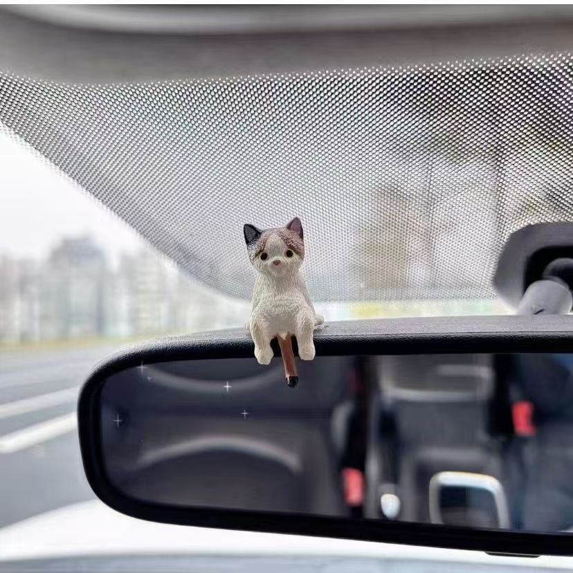 Bezaubernd Schläfrige Katzen-Auto-Ornament