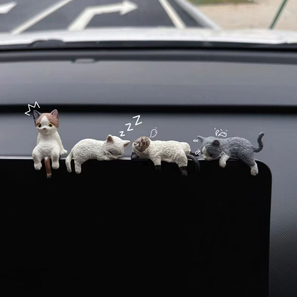 Bezaubernd Schläfrige Katzen-Auto-Ornament