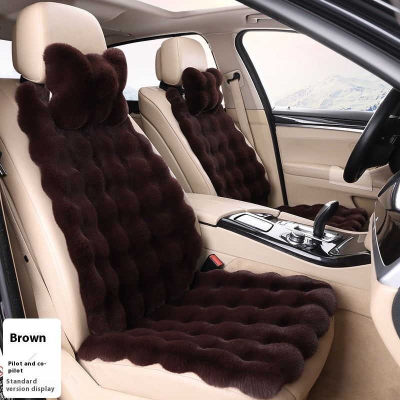 Bubble-Samt Winter Auto-Sitzkissen – Verdickter, warmer, plüschiger Universal-Sitzbezug
