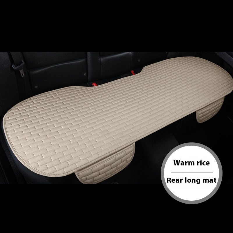 Leinen Auto-Sitzkissen Dreiteiliges Sitzschutz-Pad
