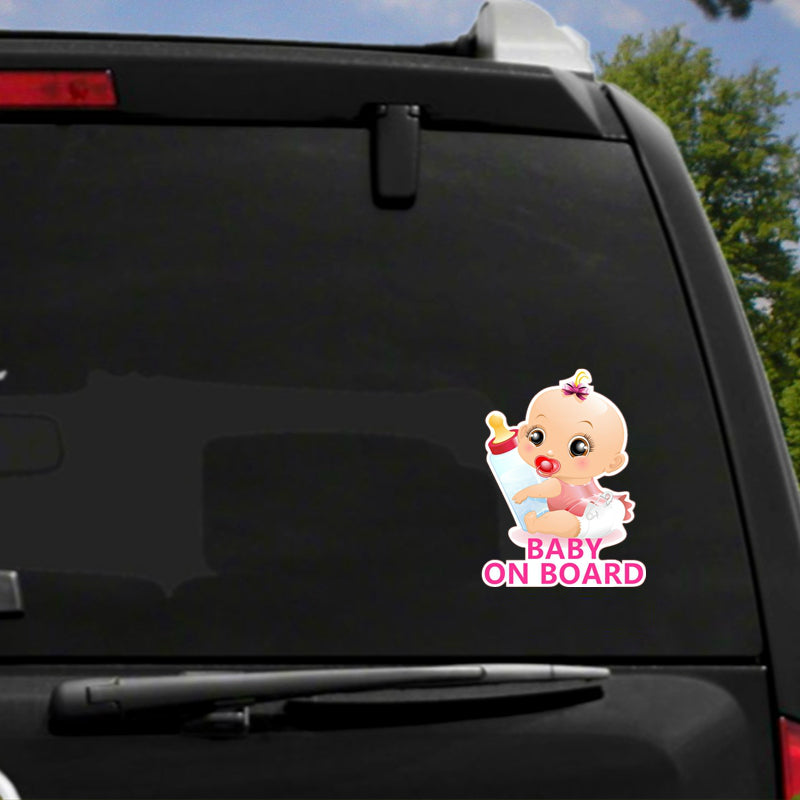 Baby an Bord Prinzessin Flasche Auto reflektierender Aufkleber