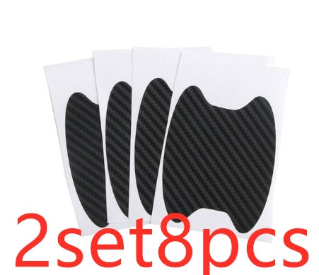 4er-Set Türaufkleber Carbon-Optik Kratzfest Auto-Türgriff-Schutzfolie