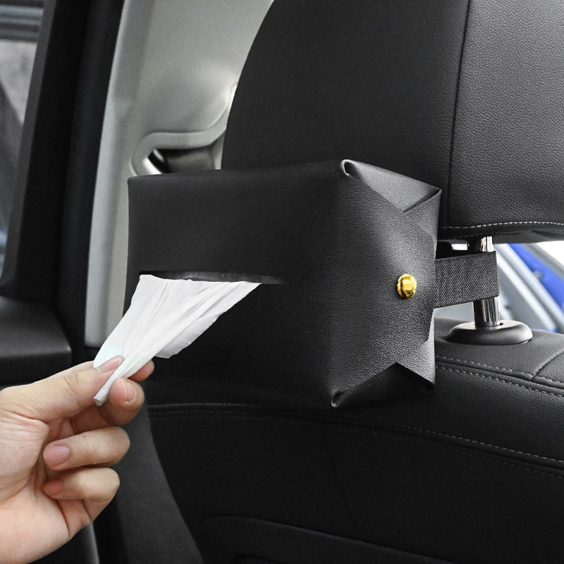 Einfache Leder Taschentuchbox für Retro-Auto