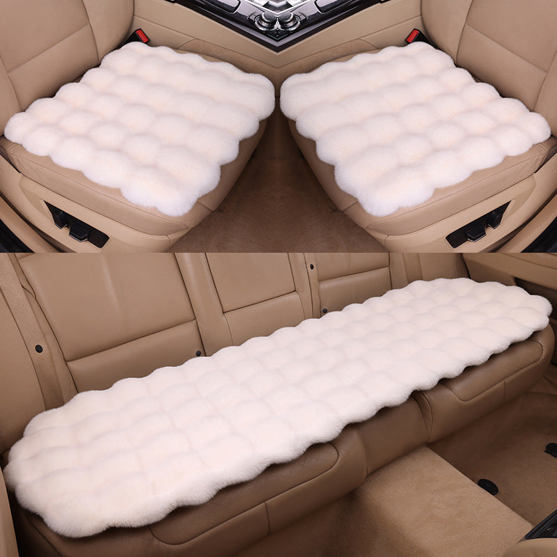 Auto-Sitzkissen Winter Bubble-Samt Kaninchen-Plüsch Dreier-Set ohne Rückenlehne