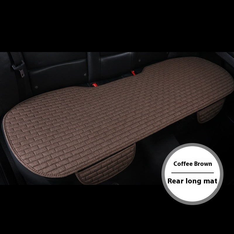 Leinen Auto-Sitzkissen Dreiteiliges Sitzschutz-Pad