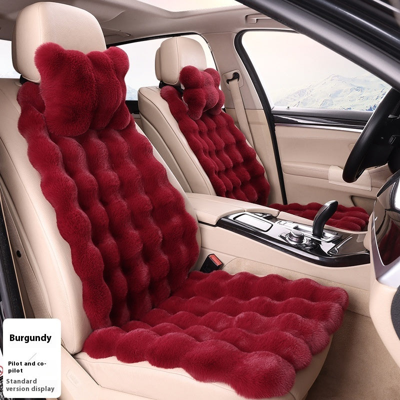 Bubble-Samt Winter Auto-Sitzkissen – Verdickter, warmer, plüschiger Universal-Sitzbezug
