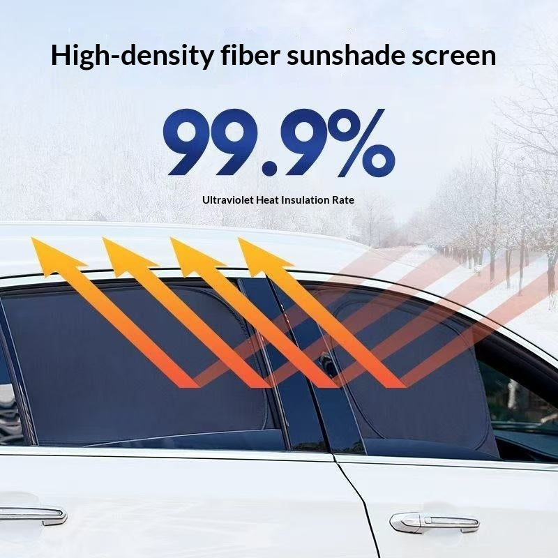 Auto-Sonnenschutz Wärmeisolierender Vorhang - Für Front- und Seitenfenster, Camping Sichtschutz