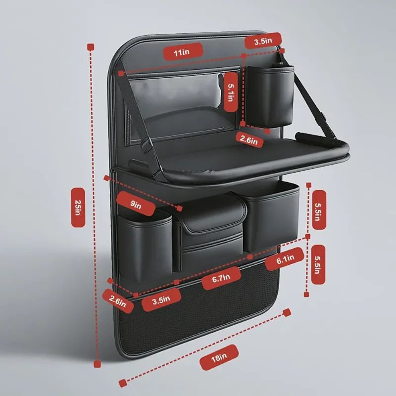 Auto Sitzorganizer für Rücksitz – Organizer mit Klapptisch &amp; Tablet-Halter 