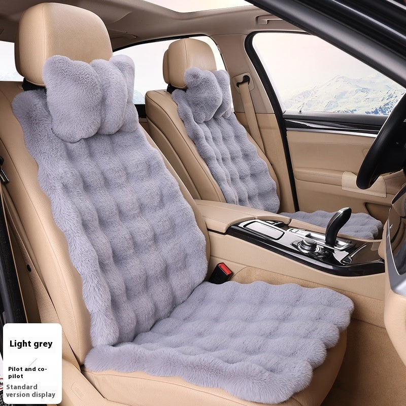 Bubble-Samt Winter Auto-Sitzkissen – Verdickter, warmer, plüschiger Universal-Sitzbezug