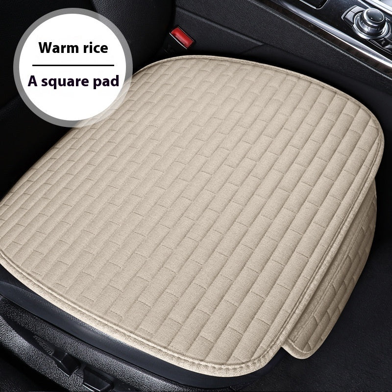 Leinen Auto-Sitzkissen Dreiteiliges Sitzschutz-Pad