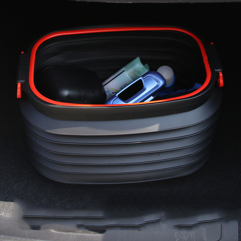 Multifunktionaler ausziehbarer Auto-Mülleimer Abfalleimer Organizer Aufbewahrung Angelkübel