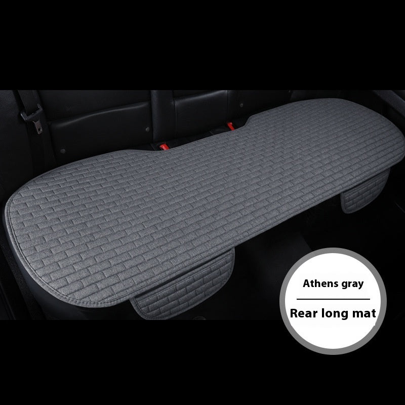 Leinen Auto-Sitzkissen Dreiteiliges Sitzschutz-Pad