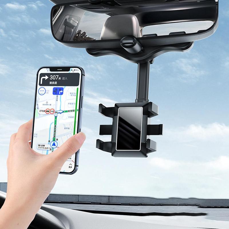 Auto-Rückspiegel Handyhalterung - 360° Drehbar und Ausziehbar